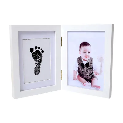 Pearhead Babyprints Newborn Handprint and Footprint Photo Frame With Clean-Touch Ink Pad, Gender-Neutral Baby Keepsake Picture