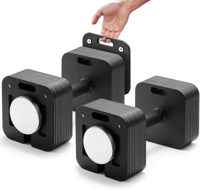 Wholesale Quick-lock Steel Square Adjustable Dumbbells Set Free Weight Square Dumbbell