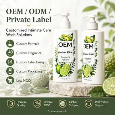 Natural Bergamot Feminine Care Wash OEM Soothing Odor Free Intimate Cleanser Premium Herb-Infused Hygiene Foam for B2B Export