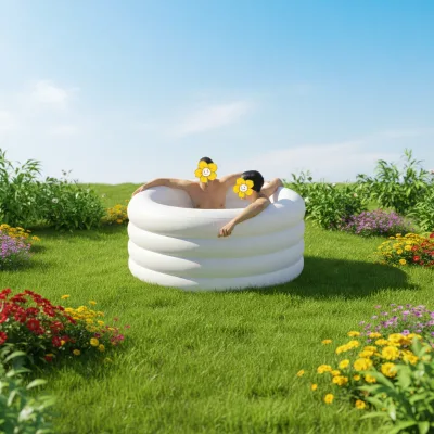 Portable Inflatable Ice Bath Rectangular Pool Sports Water Play Equipment Team Use Solo Recovery Customizable Size Color 0.6mm