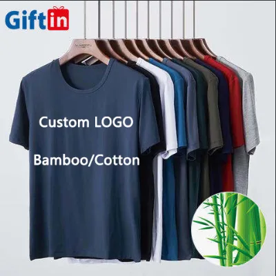 Custom Print Bamboo Business Oversized Eco Friendly T Shirt Sustainable Bamboo Organic Cotton Blank Bamboo Fiber T Shirt