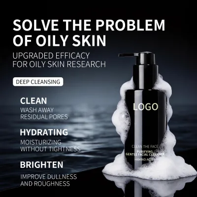 Wholesale Deep Cleansing Organic Facial Salicylic Acid Cleanser Korean Face Wash for Men Face Cleanser