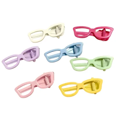 New Arrivals Candy Color Duckbill Hair Clips Colorful Side Hair Clip Sunglasses Shaped Hairpin