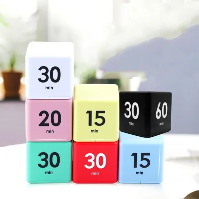 New Arrival 60 Minute Kitchen Timer Mini Alarm Clock Multi Function Digital Alarm Clock Cube Timer