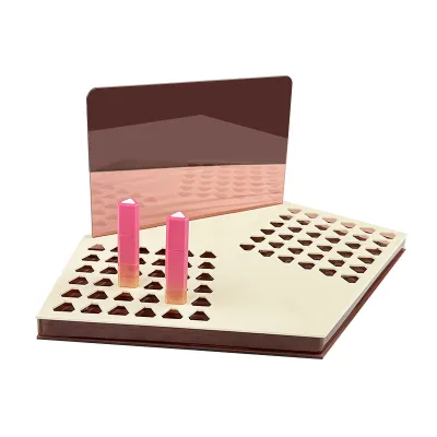 Acrylic Eco-friendly Modern Custom Lipstick Storage Box Display Stand with Printable Logo for Shopping Mall