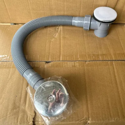Bathtub Sink Drains Strainer Plastic Bathroom Bath Waste with Overflow Kit Drainer Set Bathroom Drains Accessories