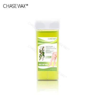 Great Adhesion 100g Olive Roll on Soft Wax Cartridge Depilatory Wax for Body Waxing
