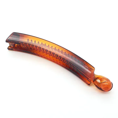 Hot Selling Banana Barrette Hair Clip Plain Brown Hair Clips
