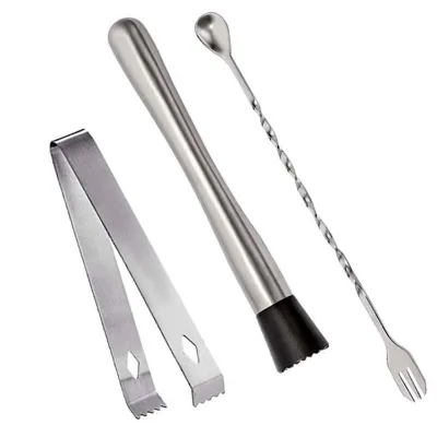 Factory Direct Bar Tools 5 Pcs Bartender Mixed-Drinks Crushed Swizzle Sticks Tools Bar Spoons Cocktail Ice Hammer Set
