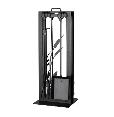 Best Seller Metal Handle Black Set Leaf Shape Home Fireplace Supplementary Fire Tools