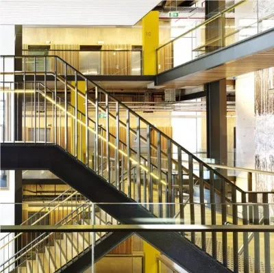 China Factory Price Industrial Stair Carbon Steel Structure Can Be Customized With Multiple Color Outdoor Steel Plate Staircase