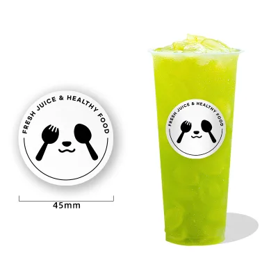 Custom Size Round Shape Sticker Label Roll Food Drink Waterproof Package Bottle Packaging Printing Maker Sticker Label