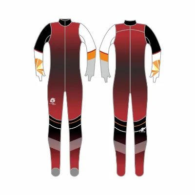 Slidestar Custom Logo Heat-Transfer Printed Breathable Eco-Friendly Anti-UV 100% Polyester Zipper Sled Suit Outdoor Winter