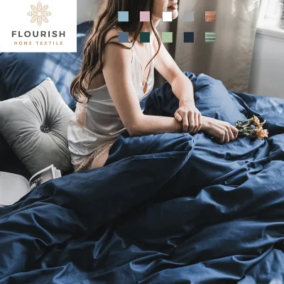 Flourish Dekbedovertrek Linen Housse De Couette Quilt Duvet Floral 100% Cotton Copper Duvet Cover Sale Comforter Set Bedding