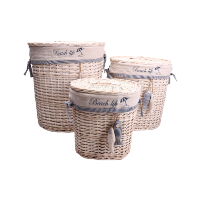 Large Breathable Natural Rattan Storage Basket Handwoven Wicker Laundry Hamper with Removable Washable Liner