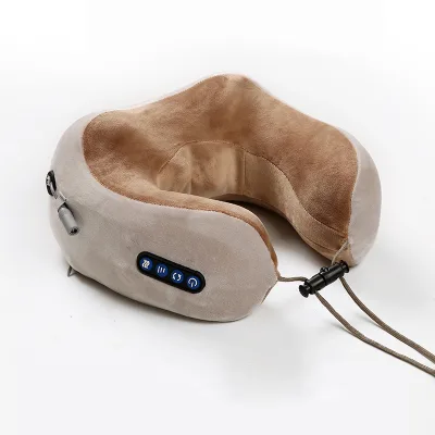 2025 Travel Best Selling Mini Portable Shiatsu Inflatable Neck Massager Pillow With Heating Function for Travel Office