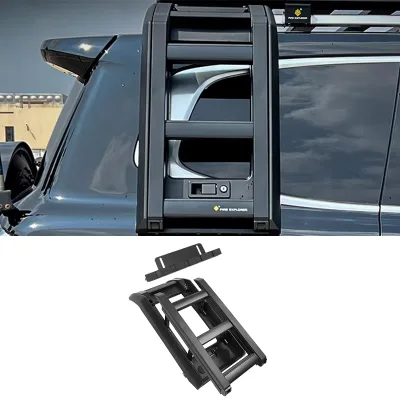 GWM Tank 500 Border Edition Aluminum Black Side Climbing Ladder Roof Rack Custom Foldable Ladder Off-Road Modification