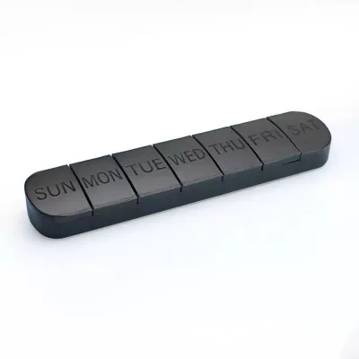 Portable Plastic 7-Day Pill Box Household Seven-Compartment Medicine Organizer Long Strip Large Capacity Pill Box