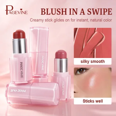 Page Vine Wholesale Facial Makeup Stick Function Waterproof Face Brush Stick Moisturizing Creamy Buttery Blush Stick