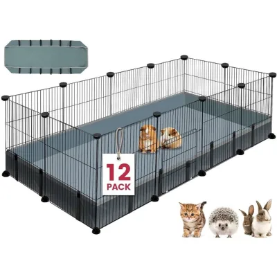 Iron Pet Fence for Dogs Cats Rabbits Rodents-Indoor Escape-Proof Thickened Design Customizable Modular Assembly