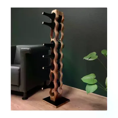 Solid Wood Wine Rack Free Standing Bottle Holder Wine Storage Rack Perfect Home Gifts Kitchen Decor Wood Wine Display