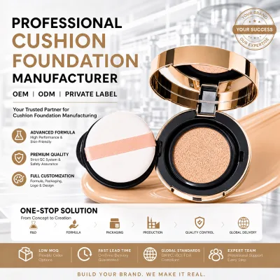 New Arrival Customized Private Label Natural Finish Non-Irritating Brighten Lasting Moisturizing Cushion Foundation Korea