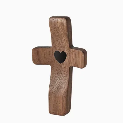 Wooden Praying Cross Christmas Gift with Encouragement Engraving