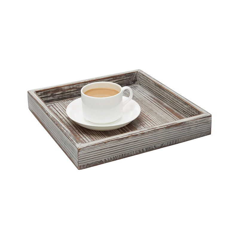 Wooden Tray with Handle Elegant Home Decorative Tray