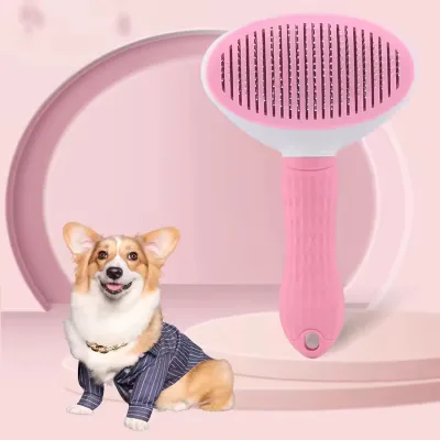 Pet Grooming Brush Comb Automatically Cleans Cats and Dogs Pet Brush Removes Grooming Tool Pet Hair Cat Grooming Brush
