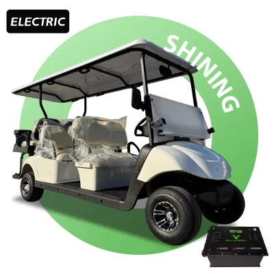 Shining Ezgo Electric 6 Person DC 48V 100Ah Lithium Battery CE Certified Golf Cart