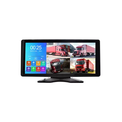 HOPE 10.36 Inch 4 Channel 12V-24V Touch Screen Monitor Rear View Monitor Car Reversing Aid Truck DVR