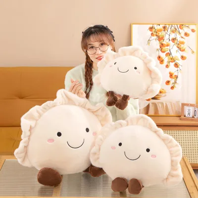 Cute Creative Dumpling Stuffed Toy Throw Pillow Bedhead Sofa Bedroom Pillow Cushion Dormitory Bed Backrest Decor Claw Machine