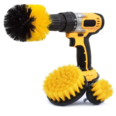4 Piece Brush Drill Power Scrubber Cleaning Brush Extended Long Attachment Set for Household Cleaning