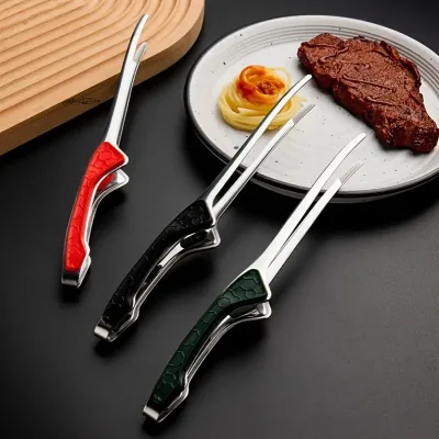 1pc Stainless Steel Kitchen Tongs, Serving Tongs for Cooking, Metal Food Tongs with Non-Slip Comfort Grip