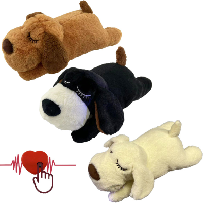 Stuffed Animal with Heartbeat Dog Heartbeat Toy Heartbeat Behavioral Aid Puppy Toy Anxiety Dog Toy Animal for Puppies