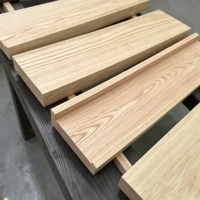 Dark Stained Hardwood Stair Treads, Flexible Custom Size Green Eco Wood & Excellent Durability for Home Interior Stair Makeover