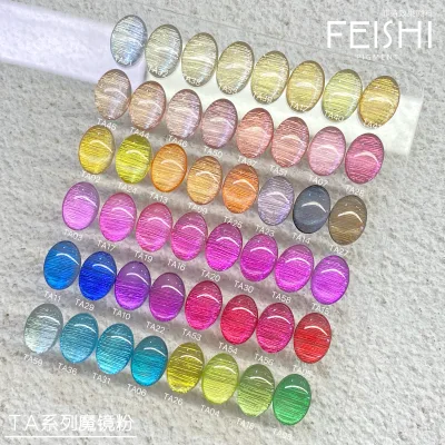 Hot Sale Super Bright Shining Sequin Mirror Effect Metallic Chrome Holographic Long-Lasting Nail Powder for Nail Art Decoration