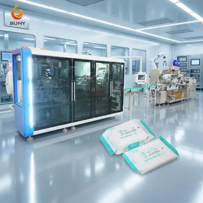 Full Automatic Ultra Mini Pocket Size Antibacterial Hand Wet Wipes Production Line