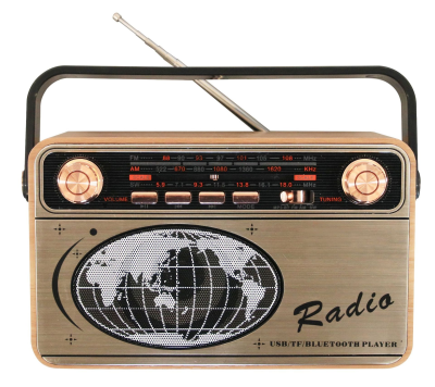 Portable BT Vintage Radio 3-Band Tuning Knob AM FM SW Retro Radio Support TF Card AUX Wireless Digital Receiver Music Player