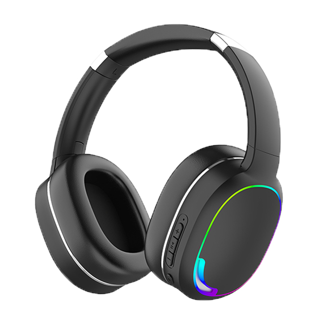 LED RGB Light JL Chipset Wireless Gaming Headphones with Microphones for Mobile Phone & Travel Use