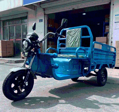 Three-Wheel Electric Tricycle Brushless Motor 800W 1000W CE 48V/60V 20ah/45ah Battery Open Cargo Bed 500-600kg Payload 40-50km/h