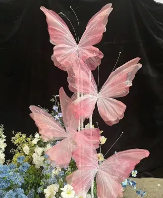 YN Handmade Dyed Paper Art butterfly for Wedding Decoration Window Display