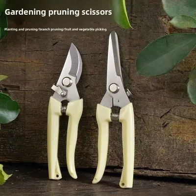 DIY Horticultural Stainless Steel Scissors Anti-Slip Grip for Type for Trimming Garden Flowers Pruning Fruit Trees Grafting