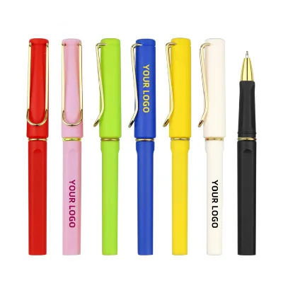 High Quality Custom Logo Roller Ball Pen Soft Rubber Multi-Color 0.5mm Writing Width Promotional Gift and Personalized Pen