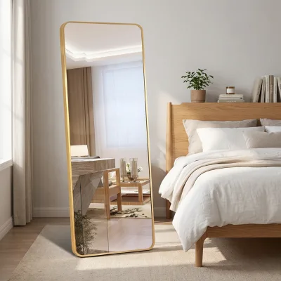 Luxury Decoration Modern Full Length Framed Dressing Mirror Irregular Design Durable Wall Mirror
