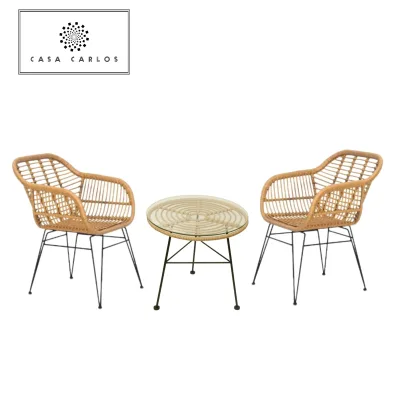 Modern Traditional Outdoor Garden Dining Chair PE Wicker Rattan Woven Patio Chair for Hotel Balcony Bistro Indoor Outdoor Use