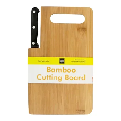 Bamboo Cutting Board With Knife Small Wood Board with Handle