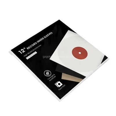 New Products Turntable Vinyl Records Inner Paper Sleeves Made of Black Color Kraft Paper