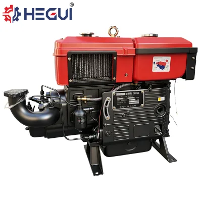 HEGUI New 15-32HP 4-Stroke Single Cylinder Condensing Diesel Engine Euro 2 Emission Hand Start for Industrial Marine Propulsion