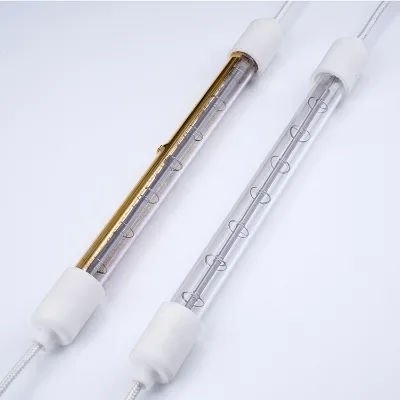 Best Quality White Gold Quartz Glass Halogen Heater Lamp for Drying Coating